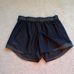 Under Armour Play Up Shorts Black Gray Women's Size Small Athletic Gym Running